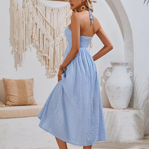 D & M abiti eleganti floreali lunghi occasioni speciali personalizzati <span class=keywords><strong>da</strong></span> donna estate tinta unita <span class=keywords><strong>da</strong></span> donna all'ingrosso abiti Casual Sexy - Product Image 2