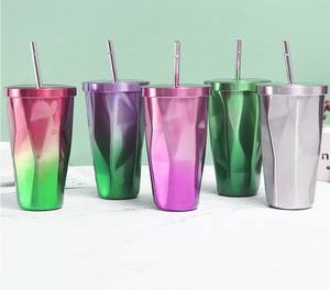 Vasos Personalizados al por Mayor para Fiestas, Coloridos, de Acrílico y Acero Inoxidable, Vasos Delgados con Adhesivos Decorativos, 500 ml, Regreso a Clases, ROMAR - Product Image 6