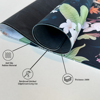 Tapis de mahjong antidérapant avec base en caoutchouc, surface en tissu doux, réduction du bruit, pliable, avec sac de transport pour les tuiles de mahjong