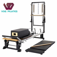 Reformer de Pilates de luxe en aluminium avec demi-tourneuse pour studio et entraînement de rééducation
