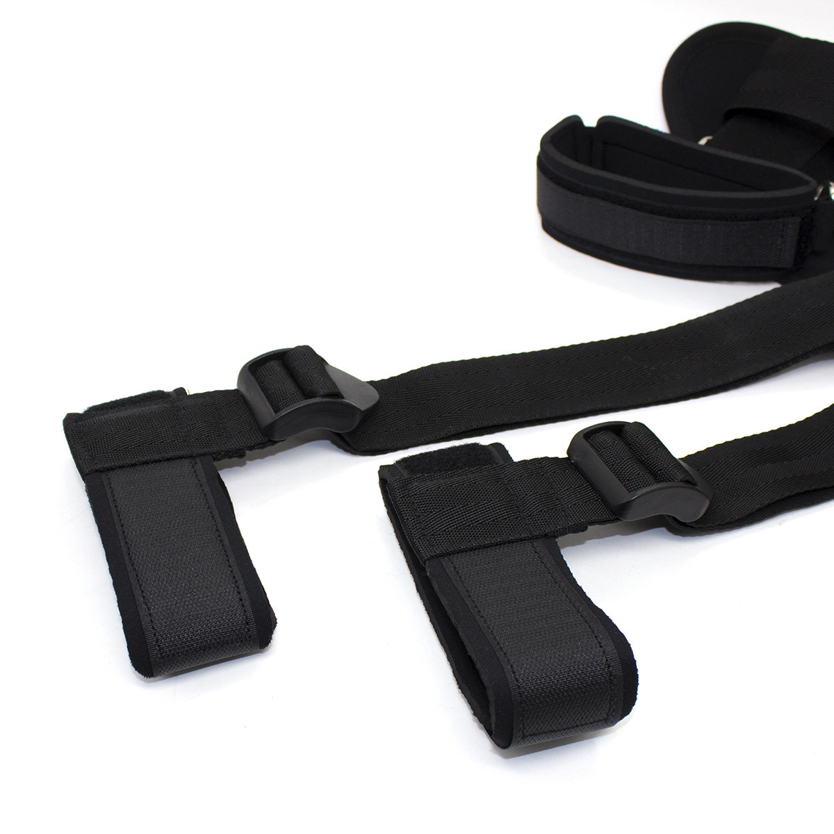 Leather Binding Black Bondage Belt Suspender Harness for SM