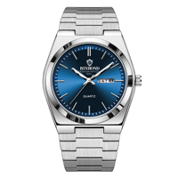 Montres décontractées pour hommes BINBOND, montre en acier inoxydable pour hommes, montre-bracelet à quartz tendance pour affaires avec aiguilles lumineuses