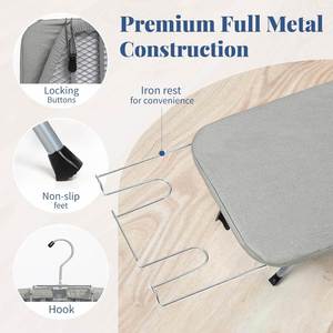 Tabla de Planchar Portátil Resistente al Calor, Plegable, Mini, con Soporte para Plancha, Multifuncional, Desmontable, con Perchero para Ropa - Product Image 4