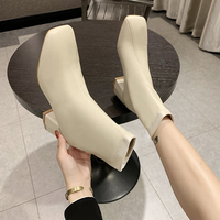 HANO 2022 nouveautés noir blanc femmes bottes en cuir souple moderne Sexy marques célèbres bottes plein blanc talon bottes
