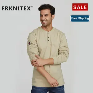 Flknitex — chemise Henley pour tricot, 2112 coton, résistant à la flamme, 100%