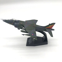Vente en gros de modèles de jets moulés sous pression Modèle de chasseur Harrier à l'échelle 1/72 Modèle militaire ancien classique du Royaume-Uni pour collection OEM accepté