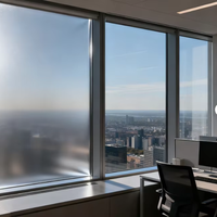 Película Arquitectónica PET Gris Premium Ecológica de Visión Unidireccional, 90% de Aislamiento Térmico, 99% de Protección UV, 0.09mm de Grosor para Ventanas