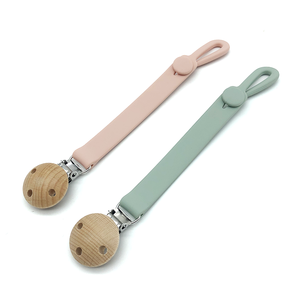 Clip para <span class=keywords><strong>chupete</strong></span> de silicona, soporte para <span class=keywords><strong>chupete</strong></span> de bebé, grado alimenticio, sin BPA, <span class=keywords><strong>mordedor</strong></span> para <span class=keywords><strong>chupete</strong></span> de bebé, <span class=keywords><strong>cadena</strong></span> antipérdida integrada de silicona - Product Image 1