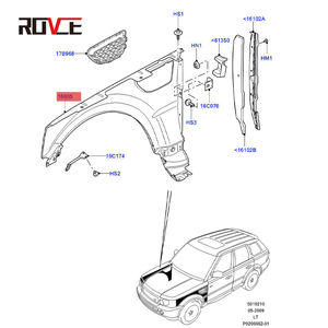ROVCE di alta qualità <span class=keywords><strong>accessori</strong></span> <span class=keywords><strong>Auto</strong></span> <span class=keywords><strong>Auto</strong></span> kit corpo parafango parti di ricambio per Range Rover SPORT 2010 L320 LR015036 LR015037 - Product Image 3