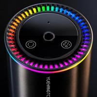Diffuseur d'arômes USB pour voiture, humidificateur à ultrasons, commande tactile, arrêt automatique, lumière RGB, 100 ml