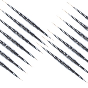 Cepillo delineador de doble cara, mango de metal, color plateado, Gel sintético UV, <span class=keywords><strong>2021</strong></span> - Product Image 4