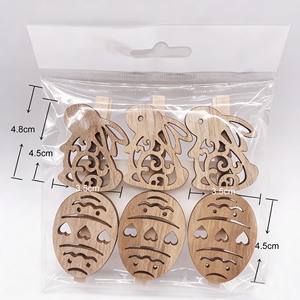 Pinces à linge en bois Lapin <span class=keywords><strong>Fleur</strong></span> Papillon pour Pâques, Décoration <span class=keywords><strong>de</strong></span> Jardin, Pots <span class=keywords><strong>de</strong></span> Plantes, Projets DIY Printaniers et Décoration <span class=keywords><strong>de</strong></span> Jardin - Product Image 4