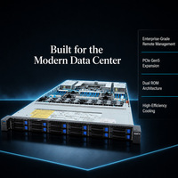 Serveur GIGABYTE R183-S92-AAV3 prêt à l'emploi, puissant, 1U, double processeur Xeon Scalable, solution hybride cloud de stockage 12 baies