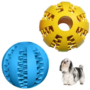 TPR Interactive Floating Soft Squeaky Teeth Cleaning Dog Rubber Spiky Ball Chew Toy Durable Dog Toys