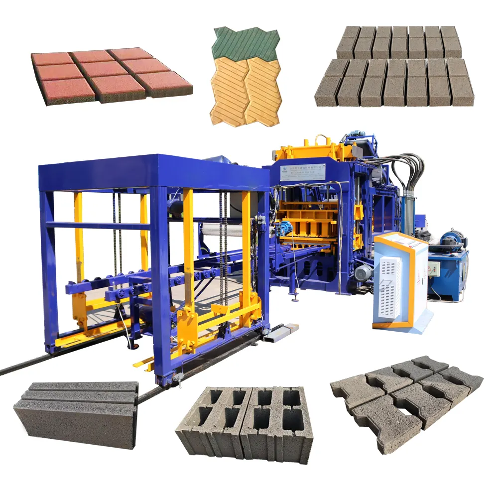 QT4-15 Totalmente Automático Hidráulico Bloqueio De Concreto Cement Oco Block Making Machine Fly Ash Brick Making Machine Preço Para