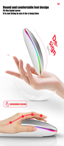 Nhà máy nóng bán sáng BT không dây chế độ kép X1 im lặng có thể sạc lại Chuột đèn nền quang siêu mỏng câm Chuột - Product Image 6