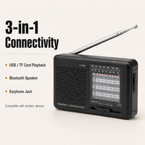 <span class=keywords><strong>Radio</strong></span> <span class=keywords><strong>Portatile</strong></span> Compatta a 9 Bande AM FM Onde Corte con Logo Personalizzato OEM, Alimentazione DC, Fornitura di Fabbrica all'Ingrosso - Product Image 2