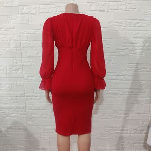 <span class=keywords><strong>Vestido</strong></span> de Manga Larga <span class=keywords><strong>para</strong></span> Primavera y Otoño, Vestidos Africanos <span class=keywords><strong>para</strong></span> Mujer, <span class=keywords><strong>Vestido</strong></span> Sexy con Cuello en V, <span class=keywords><strong>Vestido</strong></span> Ajustado Transparente <span class=keywords><strong>para</strong></span> Oficina, Ropa Africana <span class=keywords><strong>para</strong></span> Fiesta - Product Image 6