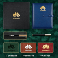Carnet à anneaux A5 en cuir PU écologique avec logo personnalisé, rechargeable et réutilisable, journal professionnel à couverture rigide, cadeau pour hommes et femmes