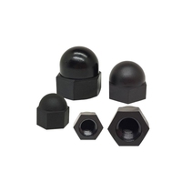 Offre Spéciale d'usine DIN1587 PA66 écrou borgne en Nylon plastique M5 M6 M8 hexagone hexagone écrou borgne écrou Acron couleur noir blanc