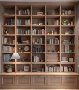 Bibliothèque en bois moderne et simple, nouveau meuble de rangement décoratif pour la maison, l'école, l'hôtel ou l'appartement - Product Image 1