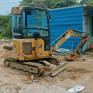 Miniexcavadora usada de Caterpillar CAT 302CR de 20 años, horas de trabajo, 5000 horas, miniexcavadora usada a la venta