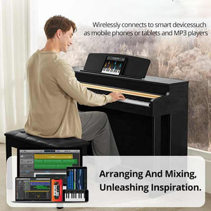 Terence E50 Piano digital 88 teclas martillo ponderado acción <span class=keywords><strong>teclado</strong></span> abatible vertical y tres pedales - Product Image 2