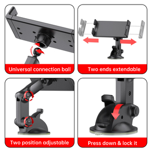 Shunwei Flexible 360 degrés Rotation <span class=keywords><strong>voiture</strong></span> support pour téléphone tableau de bord mur collant ventouse support Mobile chargeur Stable sécurisé - Product Image 4
