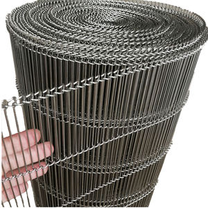 2025 en popüler hafif paslanmaz çelik tel Mesh merdiven düz esnek konveyör bant - Product Image 4