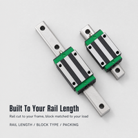 Rail de guidage linéaire miniature avec bloc coulissant compact pour imprimante 3D, machine de gravure et automatisation