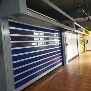 Porte métallique à volets roulants en spirale à grande vitesse Portes de <span class=keywords><strong>garage</strong></span> isolées en aluminium rapide Entrepôt de sécurité Portes roulantes en acier - Product Image 3