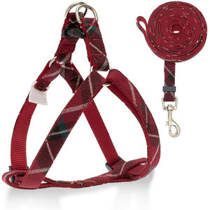 Set tali dan kekang anjing Pull-free kualitas tinggi tali pengikat anjing serat poliester dapat disesuaikan cocok untuk anak anjing - Product Image 3