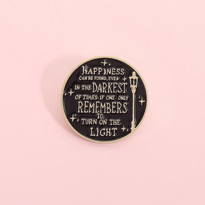 Sming Pins La felicidad se puede encontrar incluso en los tiempos más oscuros Pins de esmalte Citas positivas Broche de aleación Insignia de solapa Joyería - Product Image 5