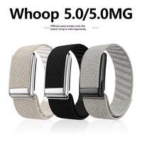Bracelet élastique en nylon avec design jacquard à barres inclinées pour tracker de fitness Whoop 50 et bracelet ECG officiel pour Whoop MG