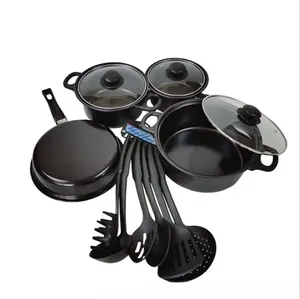 Ht Chất lượng cao 13 Piece không dính sắt Cookware sets Frying Pan sữa nồi nhà bếp nấu ăn Cookware sets