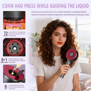 Applicateur d'huile capillaire, peigne de massage du cuir chevelu EMS, dispositif de soin des cheveux à nano-brume avec lumière LED - Product Image 3