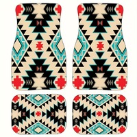 Tapis de sol de voiture de style bohème rétro, ensemble de quatre tapis de sol résistants à la saleté, vente en gros