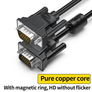 Оптовый кабель VGA 3+6 для подключения к компьютеру с двойным экранированием, ПВХ-оболочкой и сердечником из бескислородной меди - Product Image 3
