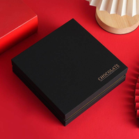 Nouvelle boîte cadeau carrée en carton ondulé écologique haut de gamme, 9/16/25 compartiments, pour emballage alimentaire et chocolat DIY motif ciel étoilé, en stock