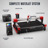 Cortadora de Chorro de Agua CNC WONLEAN de 5 Ejes, Máquina de Corte de Precisión para Acero, Mármol, Granito, Acrílico, Vidrio y Materiales Compuestos