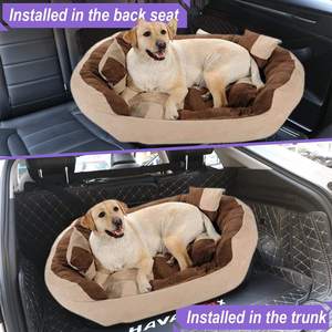 Couleur personnalisée réversible double velours ultra doux canapé de luxe tapis pour animaux de compagnie, tapis pour animaux de compagnie de voiture nid de grotte chaud lit pour animaux de compagnie - Product Image 4