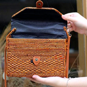 Sac de plage en jacinthe d'eau, sac à main fourre-tout en paille, vente en gros, fabriqué au Vietnam - Product Image 1