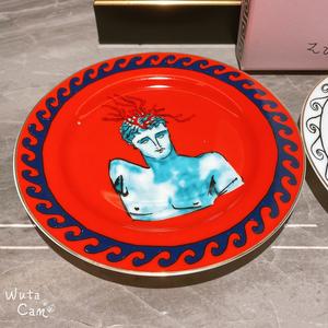 Poseidon Ceramic Bone China Creative Decal <b>Steak</b> Western Dessert <b>Plate</b> Tableware Home Decoration Dinnerware - Product Image 4