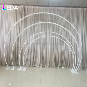 Arco de Metal Redondo Blanco Personalizado LEDA para Bodas, Soporte de Arco para Ceremonias, Fondo para Decoración de Bodas - Product Image 2