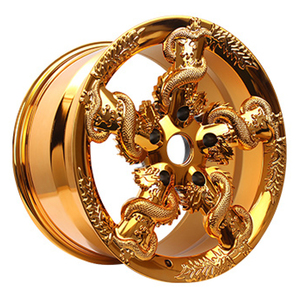 Ruedas de Aleación de Oro Forjadas Personalizadas Nuevas en Oferta para Automóviles de Pasajeros de 15-22 Pulgadas con Forma de Dragón - Product Image 1