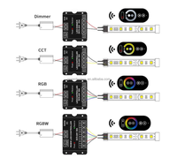 Éclairage et accessoires d'éclairage, variateurs de lumière, contrôleur LED RGB 10A 3 canaux RF tactile et télécommande colorée en fer