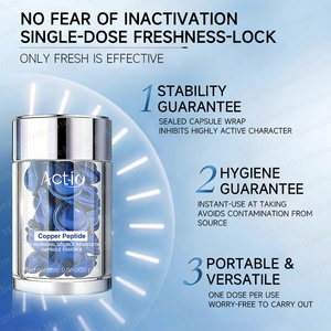 Crème Sérum en Capsules au Cuivre Peptidique Bleu avec Logo Personnalisé pour Lissage des Rides et Raffermissement GHK <span class=keywords><strong>Cu</strong></span> SNAP-8 Peptide Cream - Product Image 4