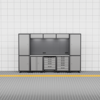 Armoire à outils modulaire avec tiroirs, système de rangement de garage personnalisé OEM, établi industriel amovible en acier laminé à froid