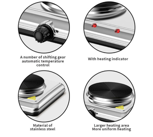 Xách Tay Điện Bán Buôn Nhà Máy Trực Tiếp Với Hai Rắn Tấm Nóng Nấu Ăn Top Nồi Sưởi Ấm Nhiệt Yếu Tố Nhà Bếp Cảm Ứng - Product Image 5