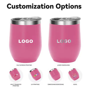 Tasse de voyage isotherme en acier inoxydable à double paroi de 12 oz, forme œuf, personnalisable, avec couvercle, pour boissons froides et chaudes – Meilleure vente - Product Image 6